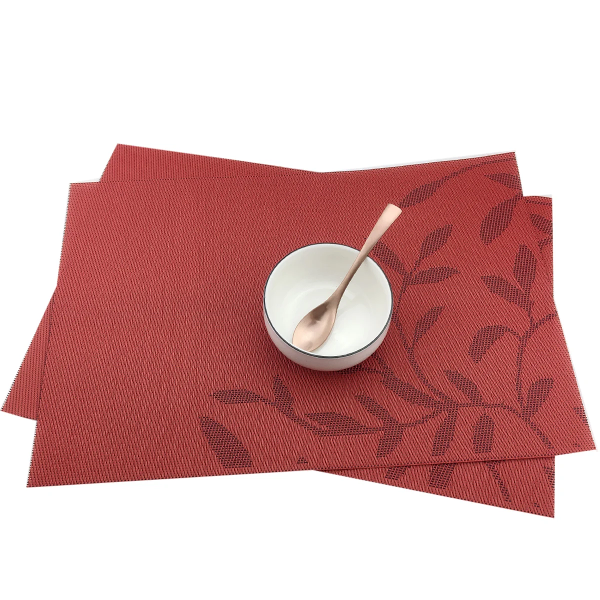 Модные столовые приборы с черными листьями кухонные аксессуары нескользящая