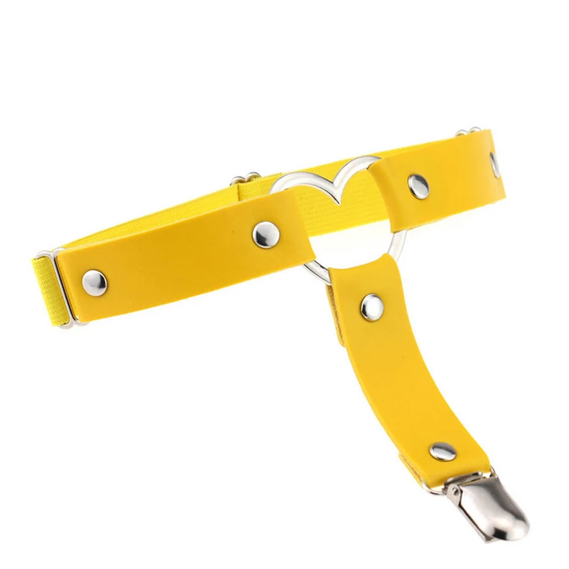 Пикантные Для женщин с заклепками любящее сердце ног Подвязки для в стиле Панк