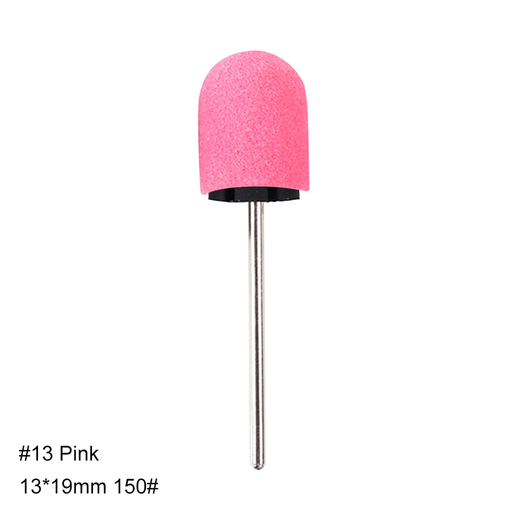 No.13 pink 1 шт. шлифовальные круги для ногтей Кепки 150 Grip Rubber станок фрезерный резак для удаление маникюра гель аксессуары для педикюра инструмент LA725-1 - Цвет: No.13 pink
