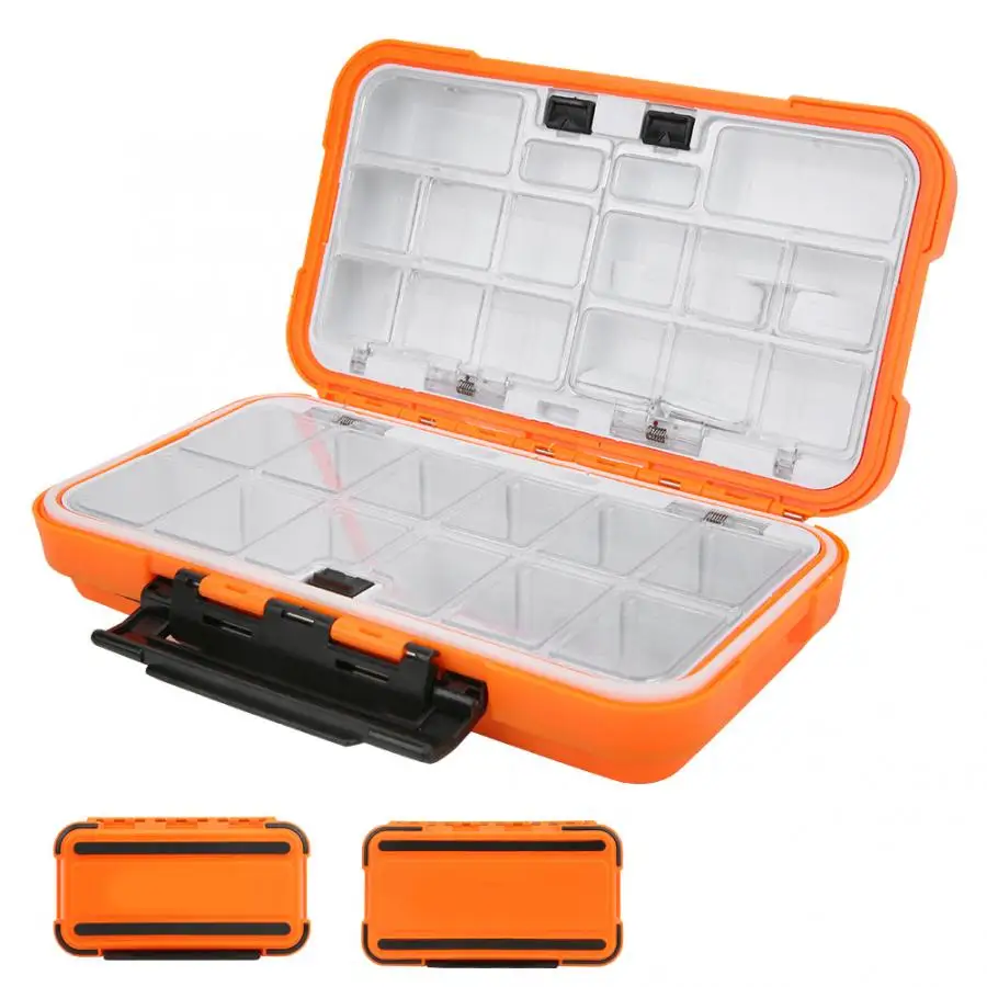 Двухсторонняя коробка для рыболовных снастей водонепроницаемый пластиковый