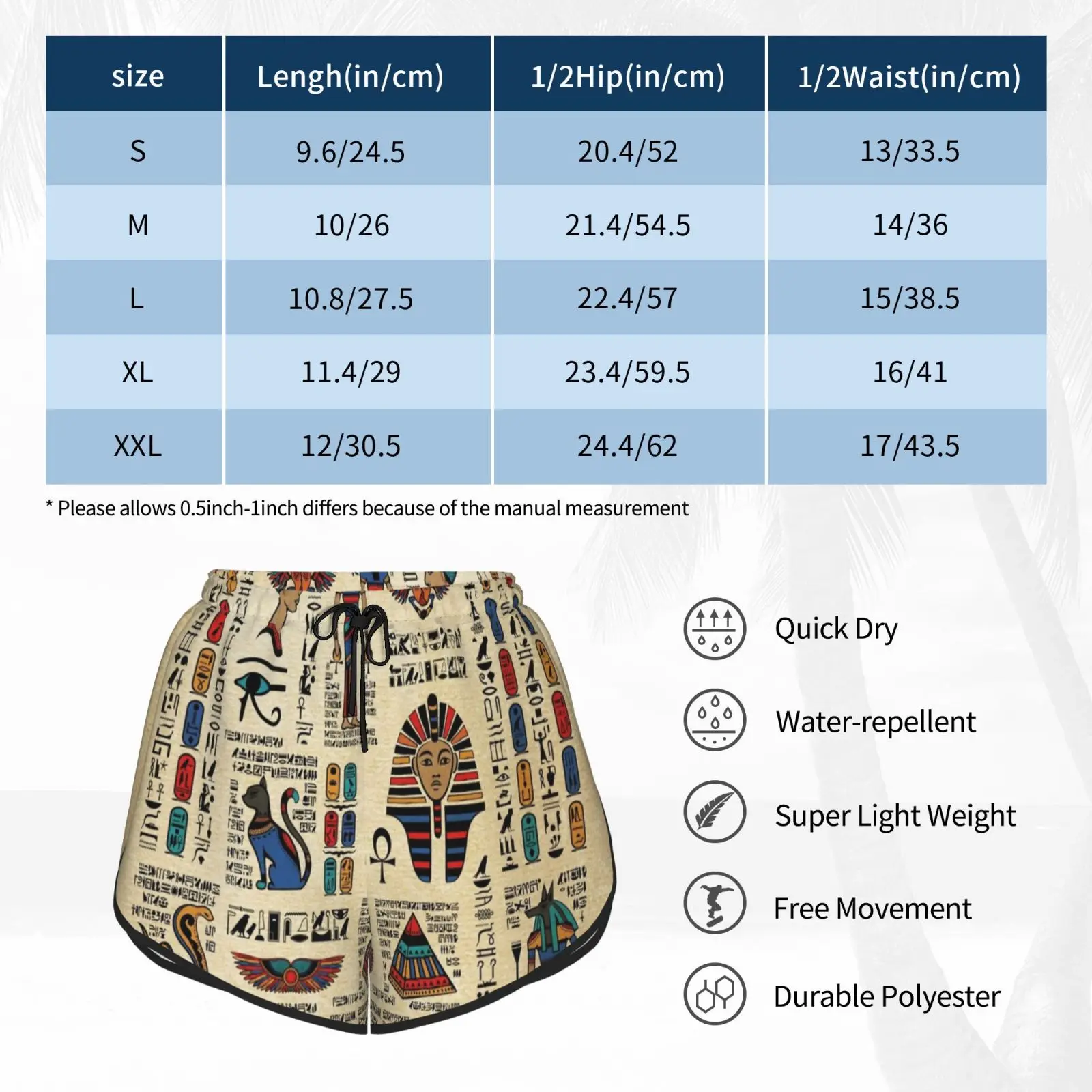 

Egyptian Hieroglyphs And Deities On Papyrus Swim Shorts Women Beach Shorts Egypt Egyptian Pharaon Ancient Cairo Anubis