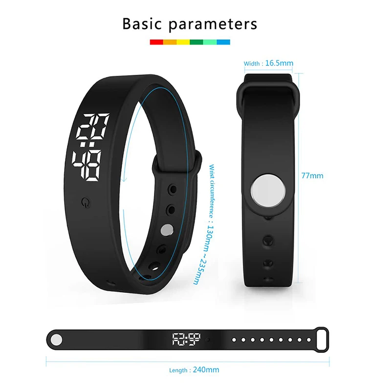 Смарт браслет с точной индикацией температуры тела смарт часами времени для