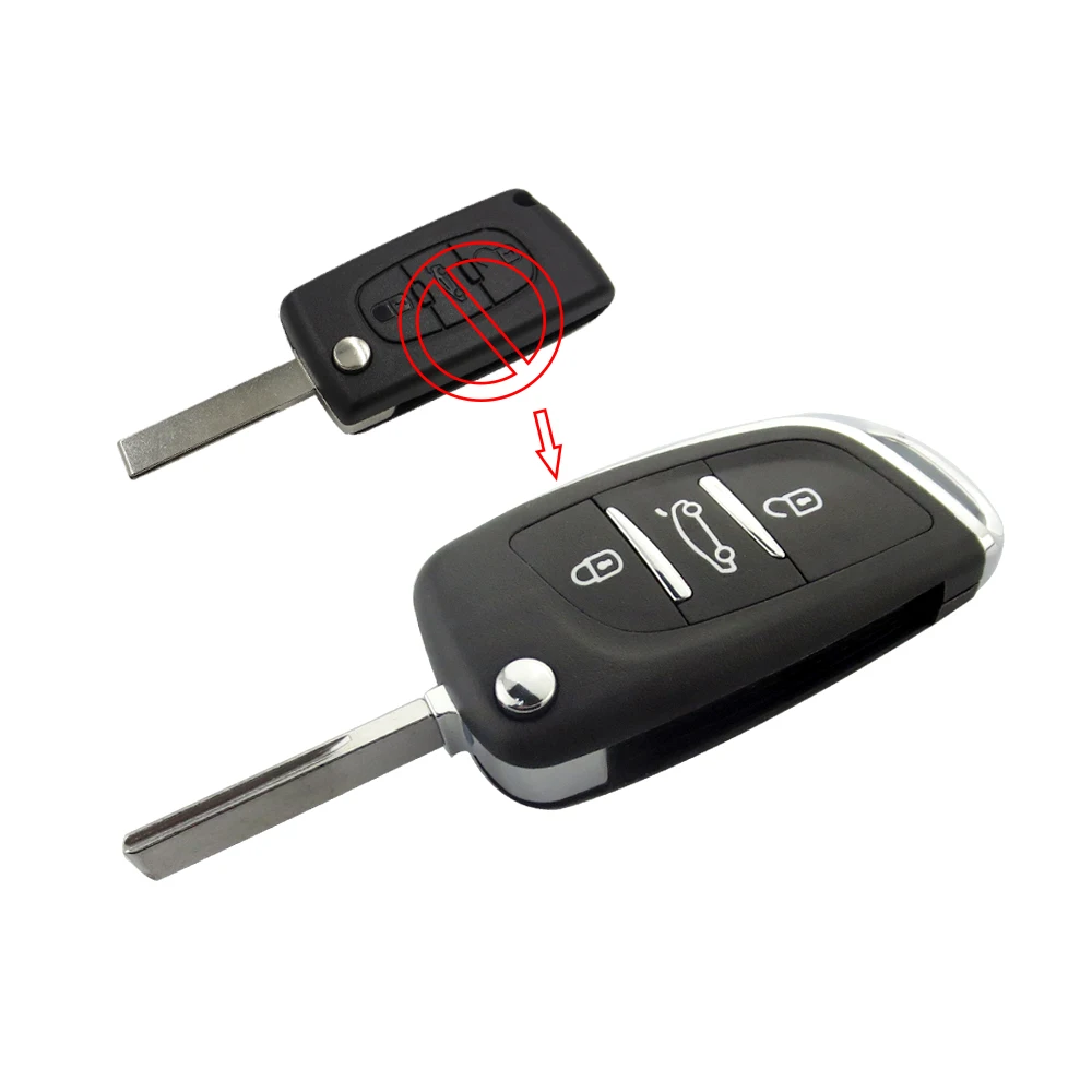 Модифицированный чехол OkeyTech для автомобильного ключа оболочка Peugeot 207 307 407 408 308