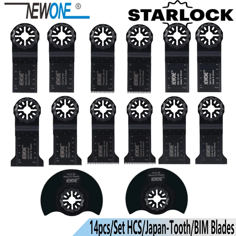 Осциллирующий Инструмент NEWONE 14 шт./компл. HCS/Япония зуб/Bi metal Starlock Реноватор лезвия