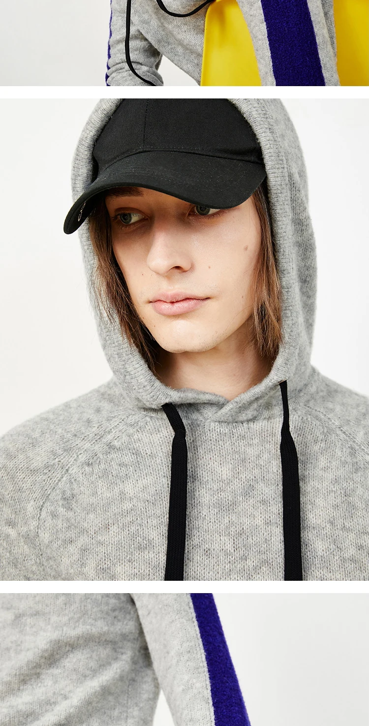 JackJones мужской шерстяной свитер с капюшоном, пуловер с капюшоном, мужская одежда 218425524