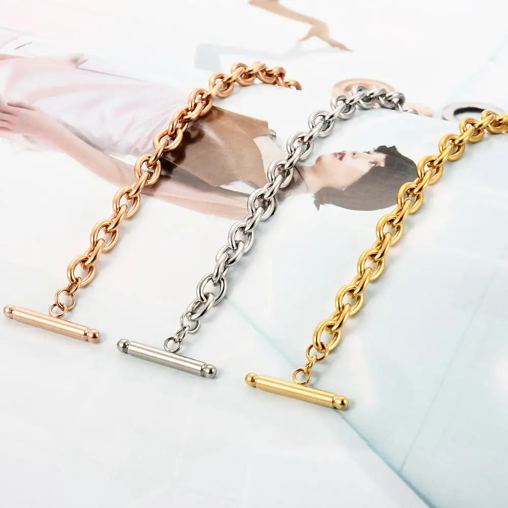 Женские Ювелирные изделия из нержавеющей стали браслет в форме сердца розовое