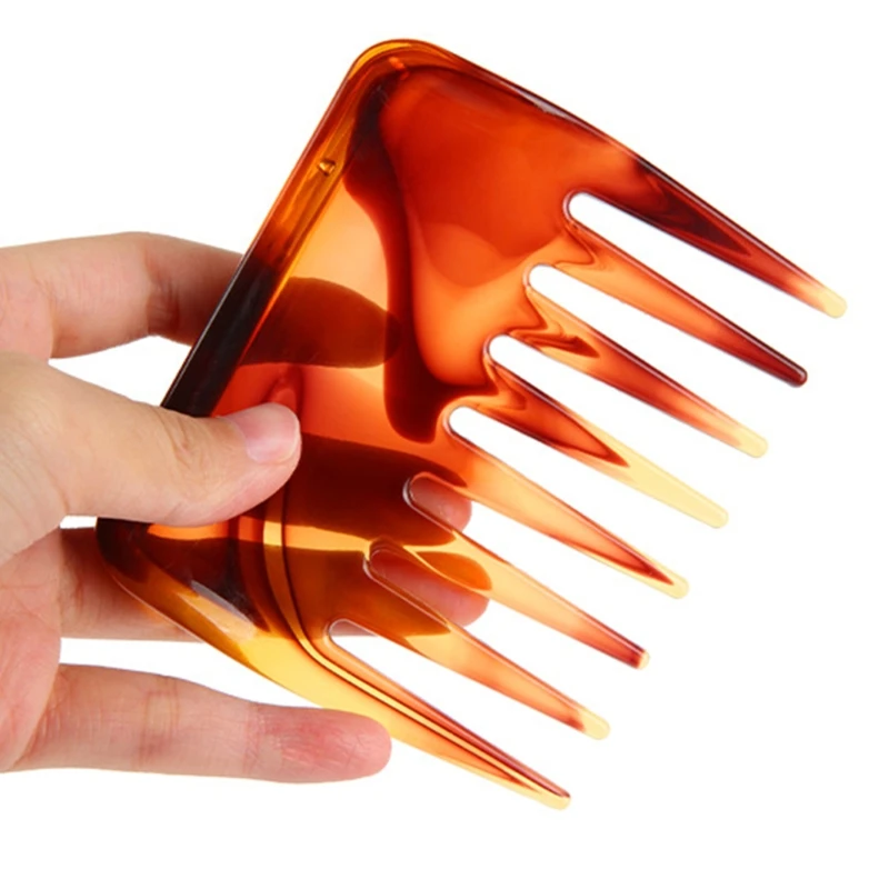 

Гребень янтарного цвета с широкими зубьями, антистатические карманные гребни для усов