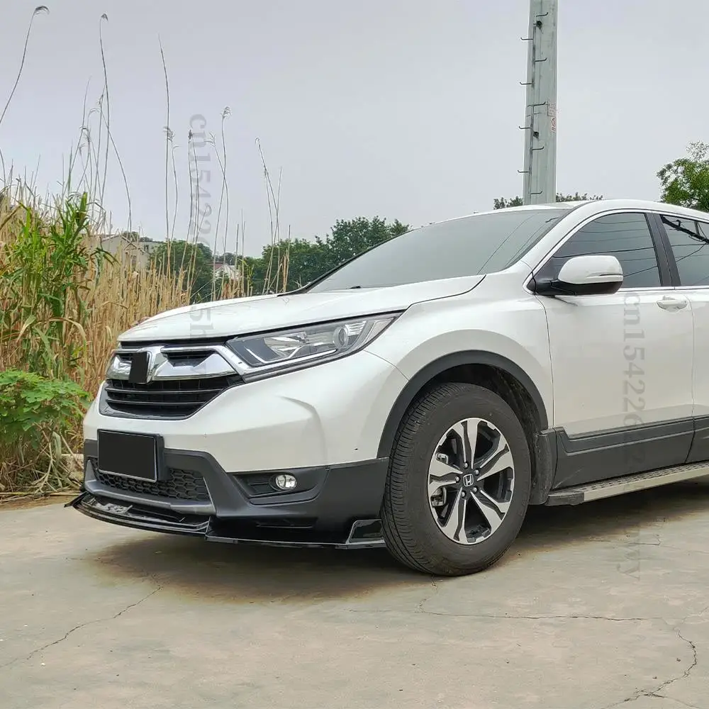 Front Bumper Lip Chin Body Kit Guard Diffuser Spoiler Deflector Carbon Fiber Look Styling For Honda CRV 2017 2018 2019 2020 |
