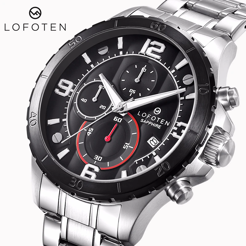 Сапфировые роскошные часы из нержавеющей стали цвета розового золота мужские