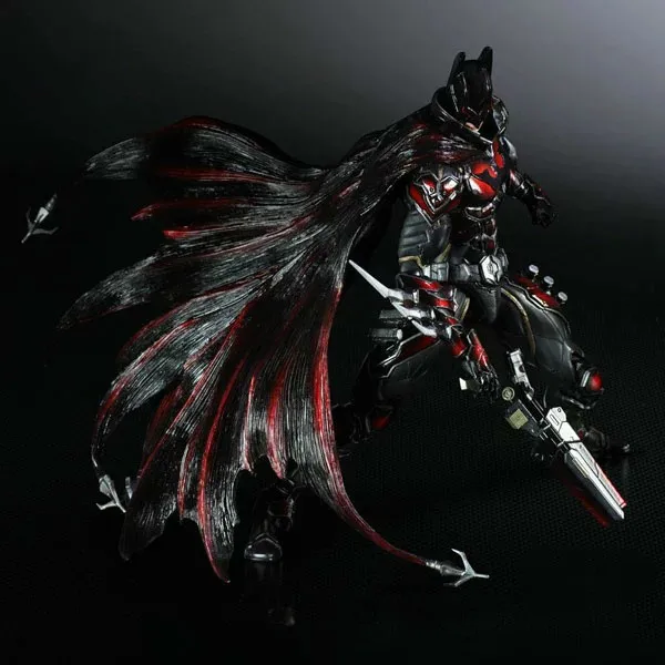 28 см Play Arts Kai Super Hero Бэтмен красный Рыцарь Аркхема аниме игрушки Фигурки ПВХ Модель