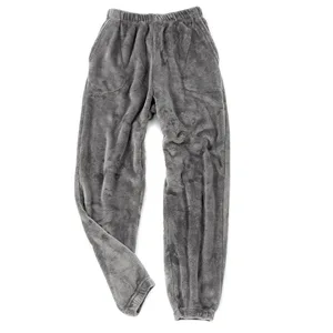 Брюки мужские зимние фланелевые, теплые спортивные штаны для сна, удобные слаксы, повседневные штаны для пар