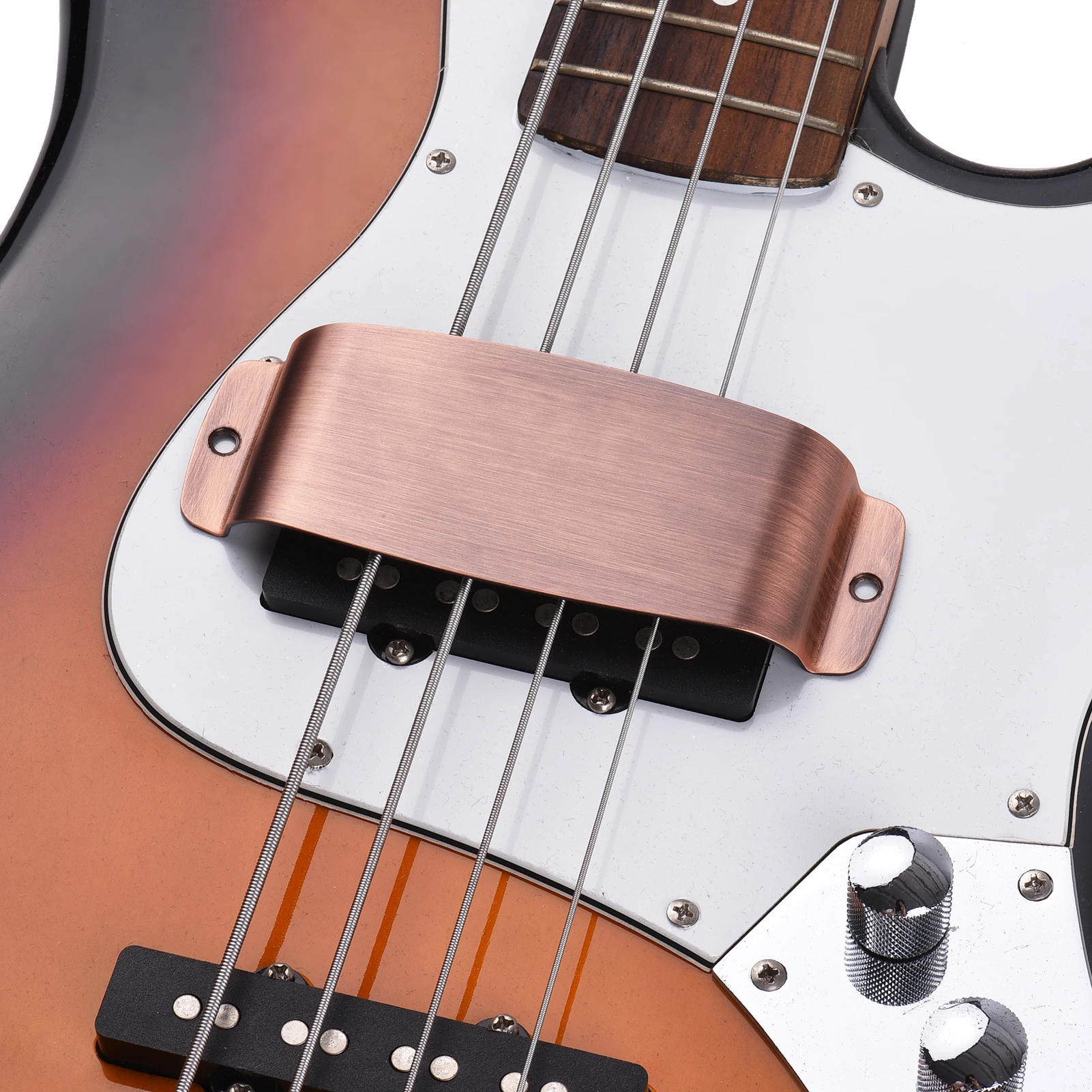 

Bass Pickup Cover Plate Durable Alloy Pickup Cover Protector with 2 Mounting Screws Bass Replacement Part