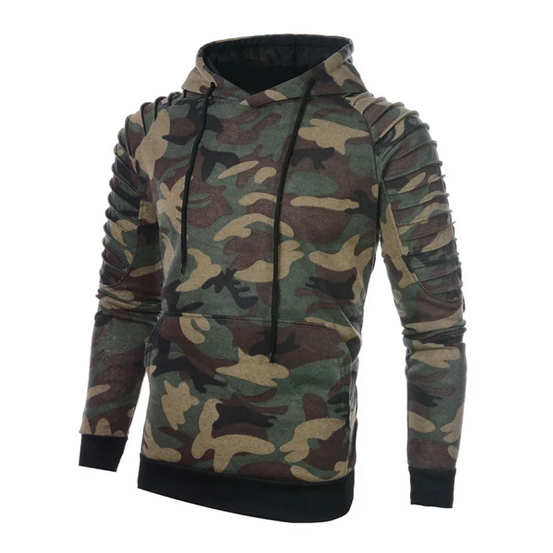 Камуфляжные толстовки,, мужские повседневные толстовки с капюшоном, с длинным рукавом, на шнуровке, спортивная одежда, с карманами, для бега, топы для спортзала, спортивные мужские толстовки