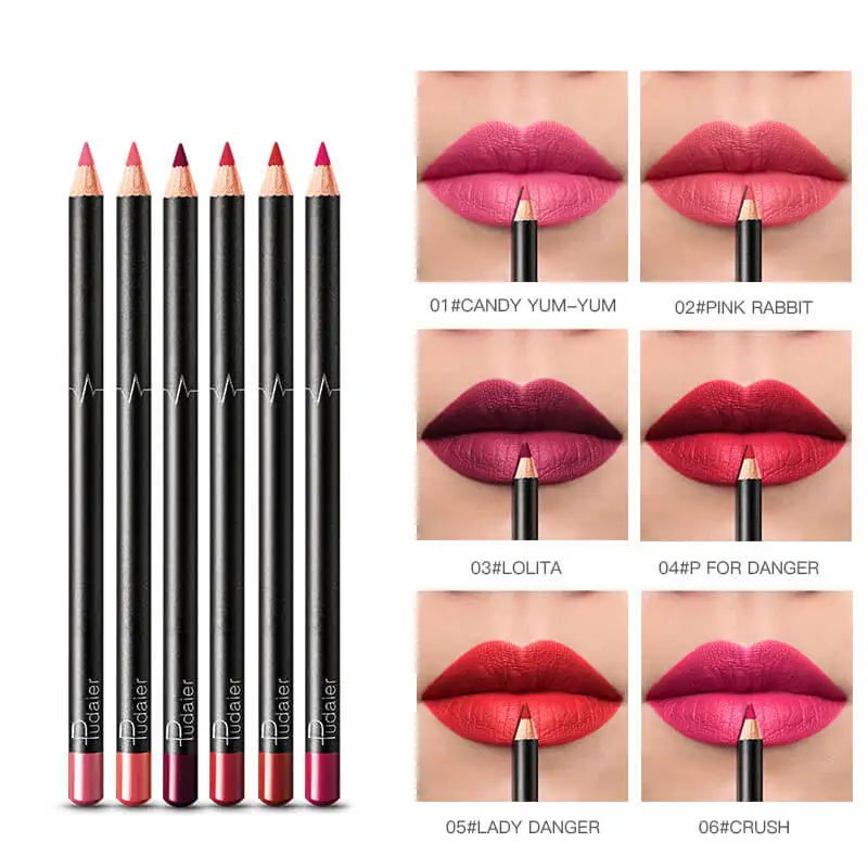 1 шт. Новинка Pudaier Lipliner Nude губная помада карандаш стойкий водонепроницаемый матовый для макияжа, косметика для губ 36 цветов