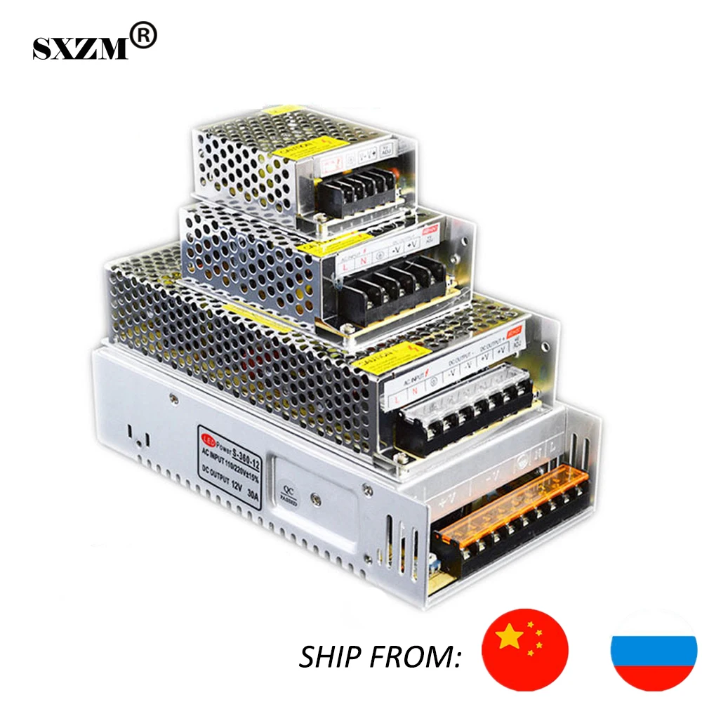DC12V 1A 2A 3A 5A 8.5A 10A 15A 20A 30A 40A светильник ing трансформатор Светодиодный драйвер Мощность адаптер для Светодиодные ленты светильник переключатель Питание