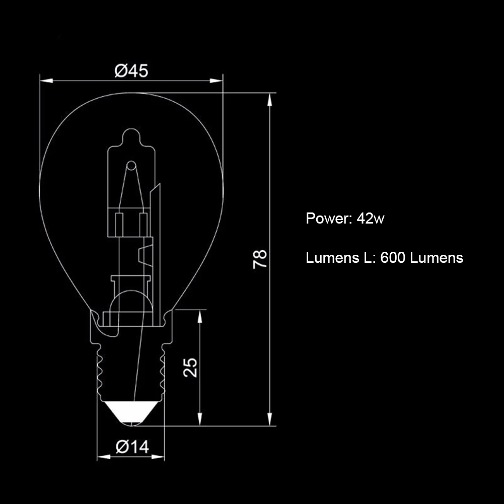 Лампочка для духовки E14 220 В 42 Вт устойчивая к высоким температурам лампочка на 300