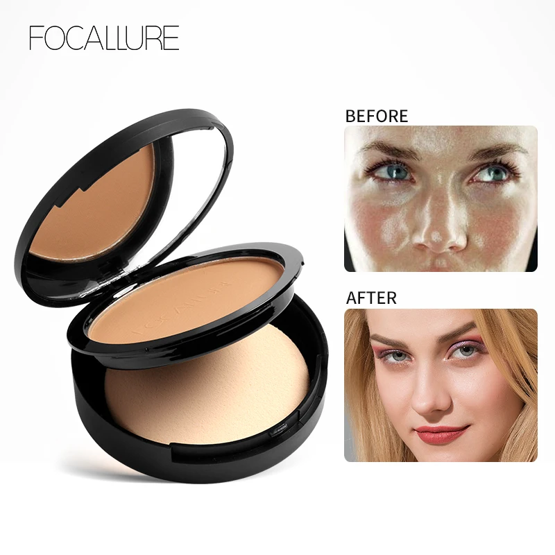 

FOCALLURE 3 Colors Make Up Face Powder Bronzer Highlighter Shimmer Brighten Palette Contour Makeup Cosmetics Face Pressed Powder