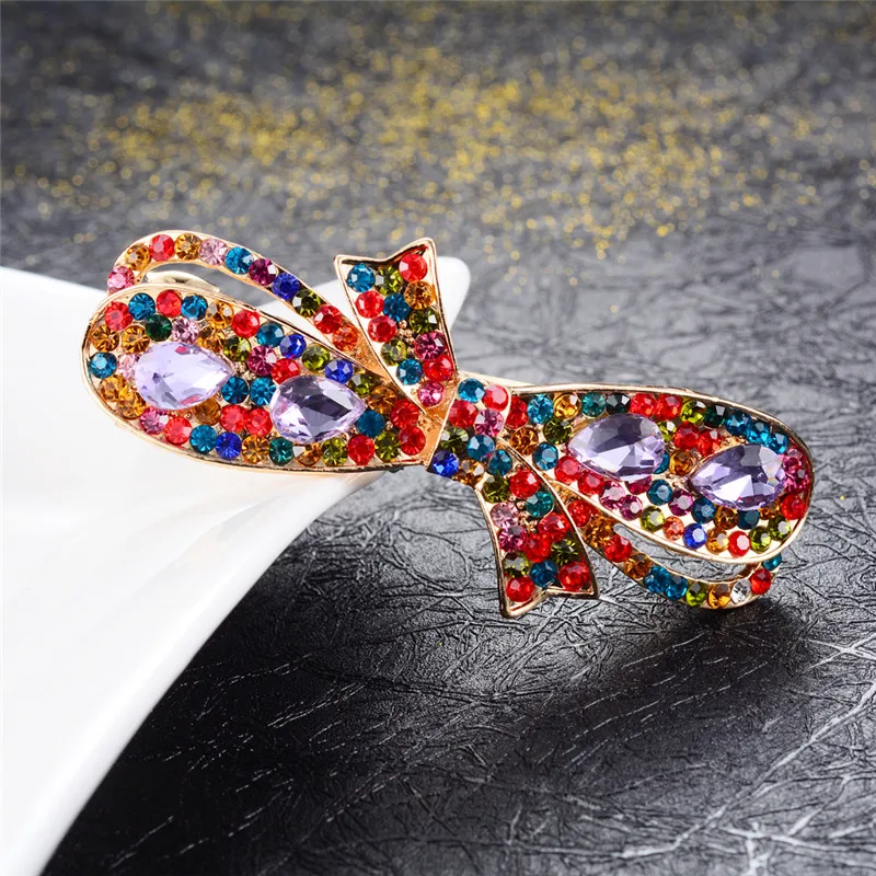 Женские заколки-пряжки с цветами украшения для волос зажимы кристаллами и бантом