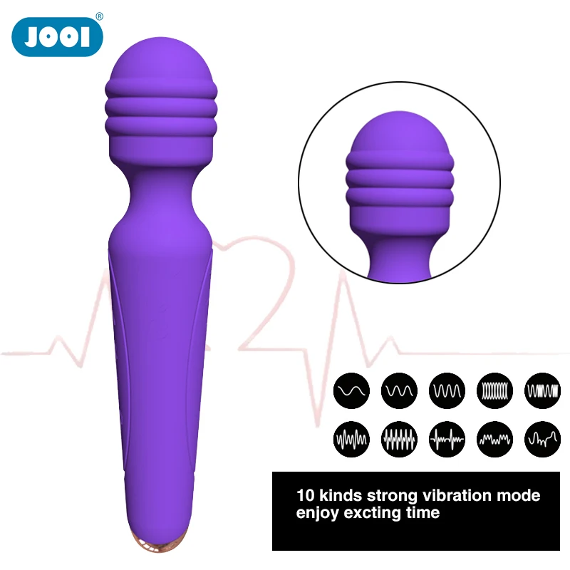 FAAK Мощные Вибраторы для Клитора Для Женщин AV Wand Вибратор USB Зарядка Волшебный