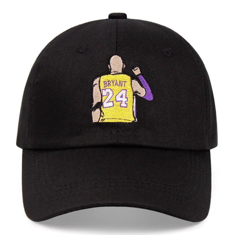 Bryant dad шляпа Коби Черная Mamba No. 24 хлопковая бейсболка с вышивкой Snapback унисекс от