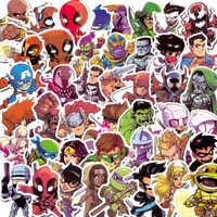 50pcs disney marvel hero spider man stickers personalized body stickers guitar water cup notebook luggage waterproof stickers
