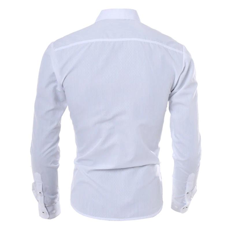 

Newly Men Casual Shirts Fashion Long Sleeves Shirt Business Slim Tops Mens Clothing DO99
