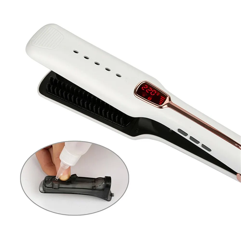 

Hair Straightener and Curler 2 in 1 Ceramic Curling Flat Iron Pro for Hair Styling Tools Hair Straightening Irons Dual Voltages