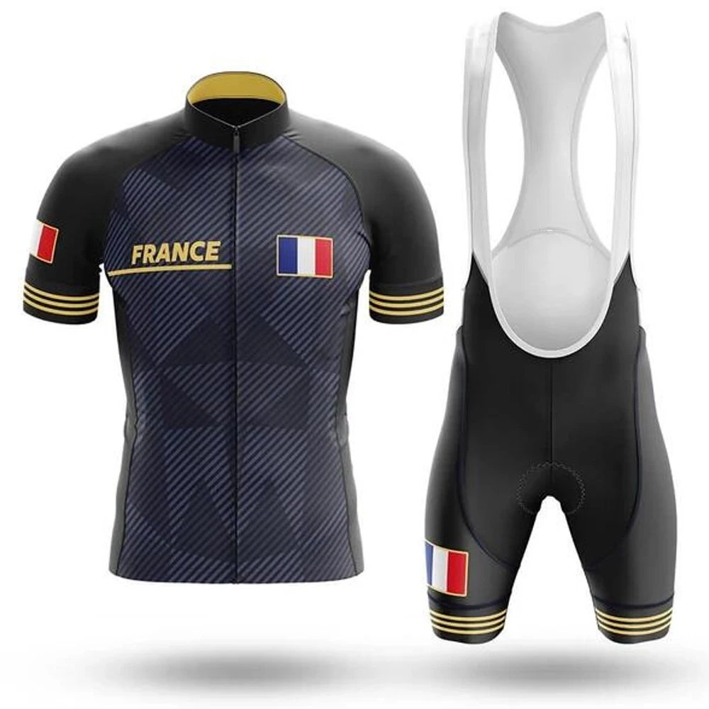 Франция 2023 комплект для велосипедной одежды трикотажная одежда мужская - купить