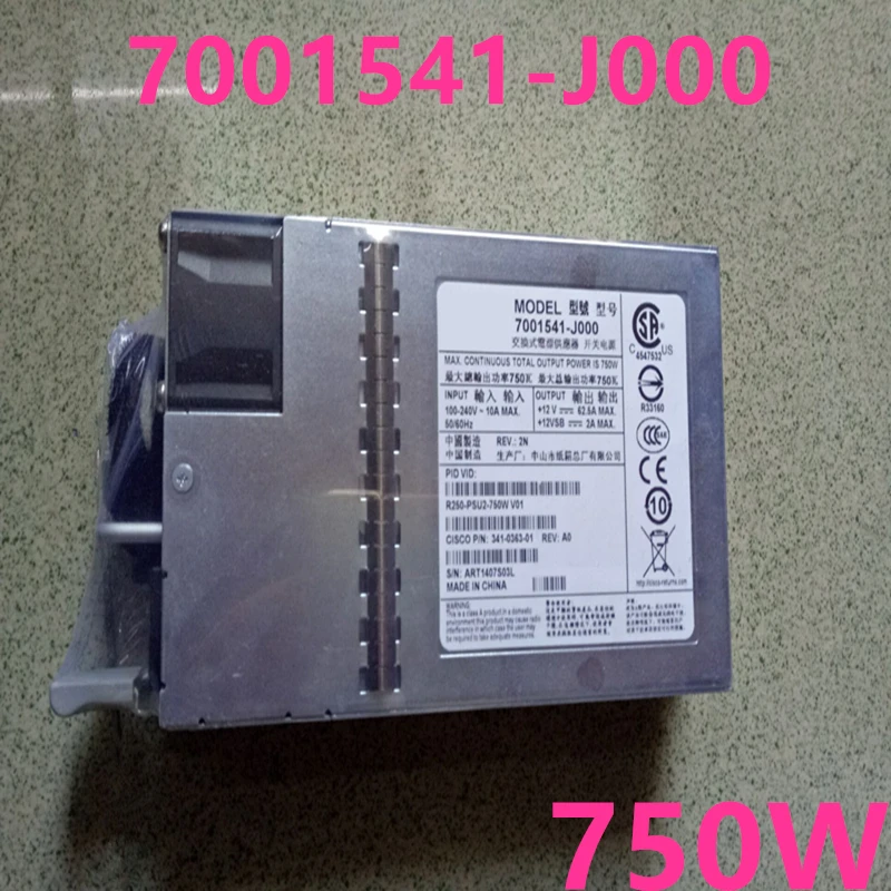 

Новый оригинальный ПК PSU для блока питания CISCO ASTEC 750W 7001541-J000 341-0363-01 R250-PSU2-750W