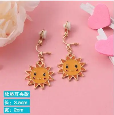 Серьги GRACE JUN милые серьги в Корейском стиле эмаль виде растений для девочек