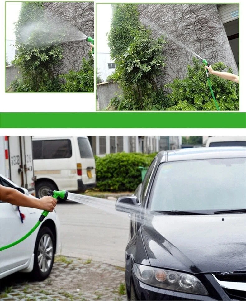 Садовый шланг растягивающийся с распылителем 7 режимов пена для полива