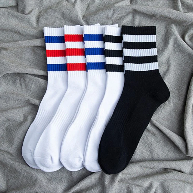 Хлопковыетолстые короткие носки 3 три полосатая Подушка старые Школьные мужские