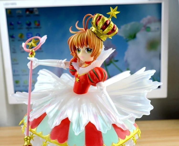 Японская аниме карточка каптор Сакура 15 лет на годовщину Kinomoto Sakura Crown масштаб 1/7