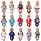 Кукольная одежда 2 шт.компл. пижамы Супер костюм героя для 18 дюймов американская девушка на осень и весну 43 см для ухода за ребенком для мам, новая детская кукла-младенец Zaps поколения игрушка сделай сам