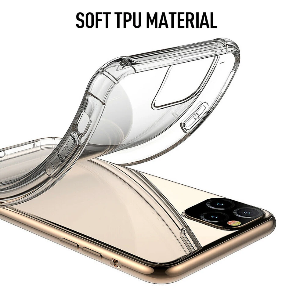Shockproof Soft TPU Silicone Clear Case Phone Cover Reinforced Shell Funda for iPhone 5 5S SE 6 6S 7 8 Plus X XS 11 Pro MAX XR | Мобильные