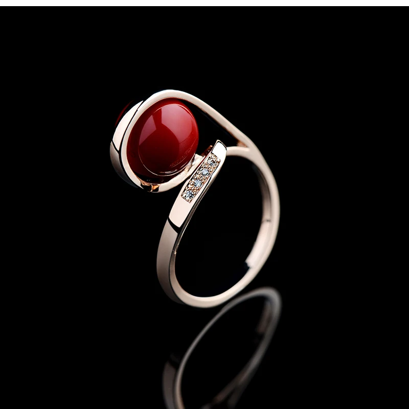 KCALOE Красные Искусственные Коралловые Кольца Для Женщин Ювелирные Изделия На