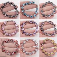 classic link chain bracelets hiden safety clasp red pink blue black stone bracelets for women fashion jewelry accessories gift