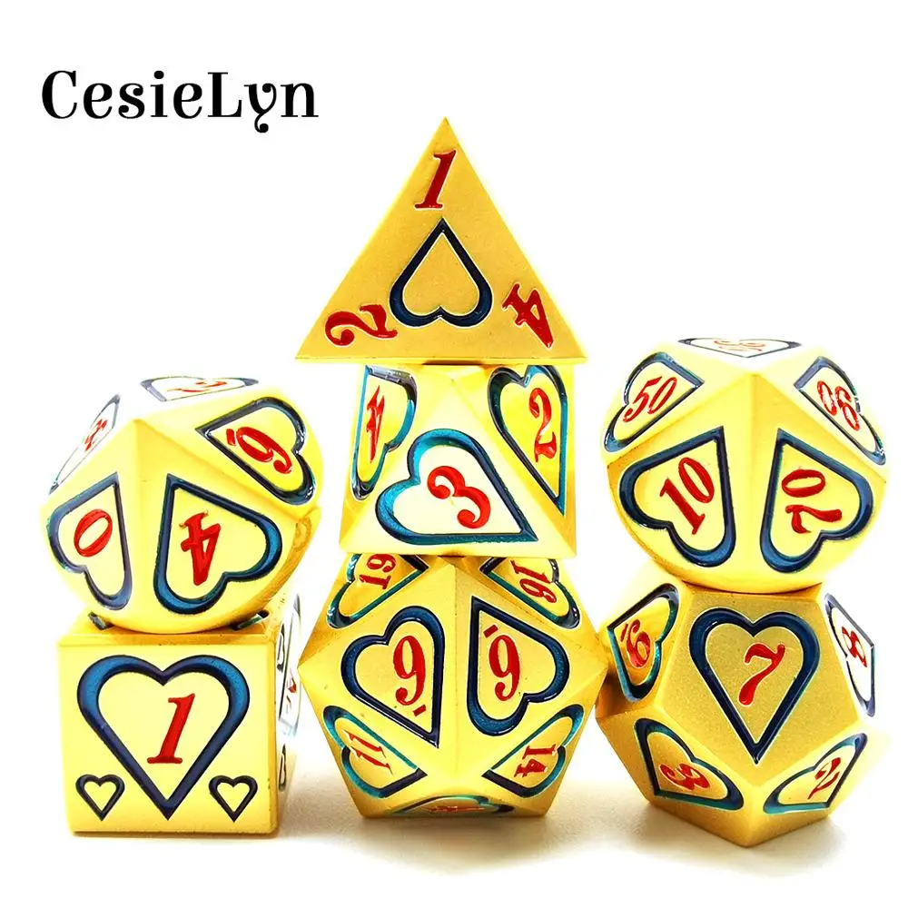 Металлические игральные кости DND набор Dados Dobbelstenen для Dungons и Drangons MTG RPG настольная