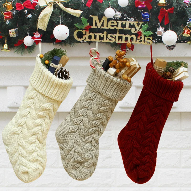 Рождественские носки для чулок Рождественский Подарочный мешок чулки обувь