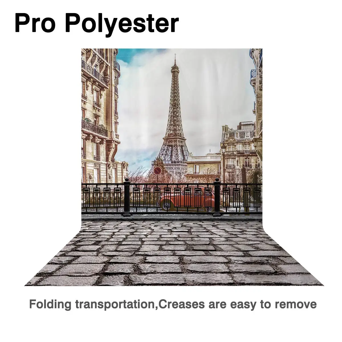 Виниловый фон Funnytree для фотосъемки с изображением Эйфелевой башни весенний