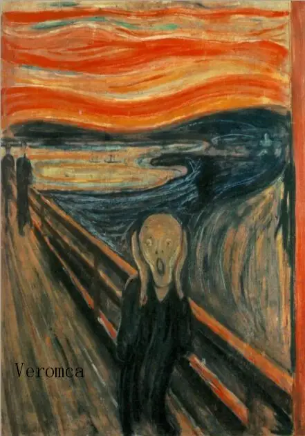 Edvard Munch The Cry Знаменитая Картина на холсте репродукции абстрактная Классическая