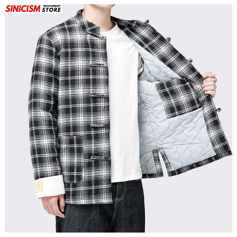 Sinicism Store мужская хлопковая утепленная одежда Tang мужские парки на осень и зиму 2020