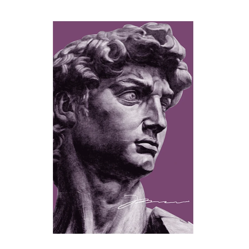 

Modern Black and white David Sculpture Wall Art Canvas Painting Posters And Prints Pictures For Living Room Home Decor