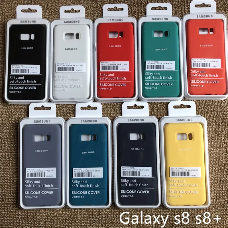 Оригинальный чехол для Samsung Galaxy s8 s8plus закрытый шелковистый силиконовый мягкий на