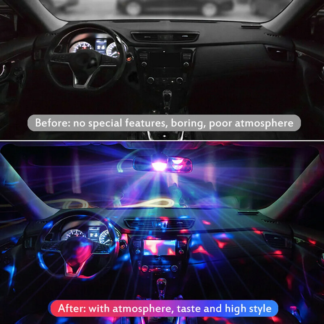 

Mini Decorative Lights 1pc Projector 3W 5V Ambient USB Voice Control Ball