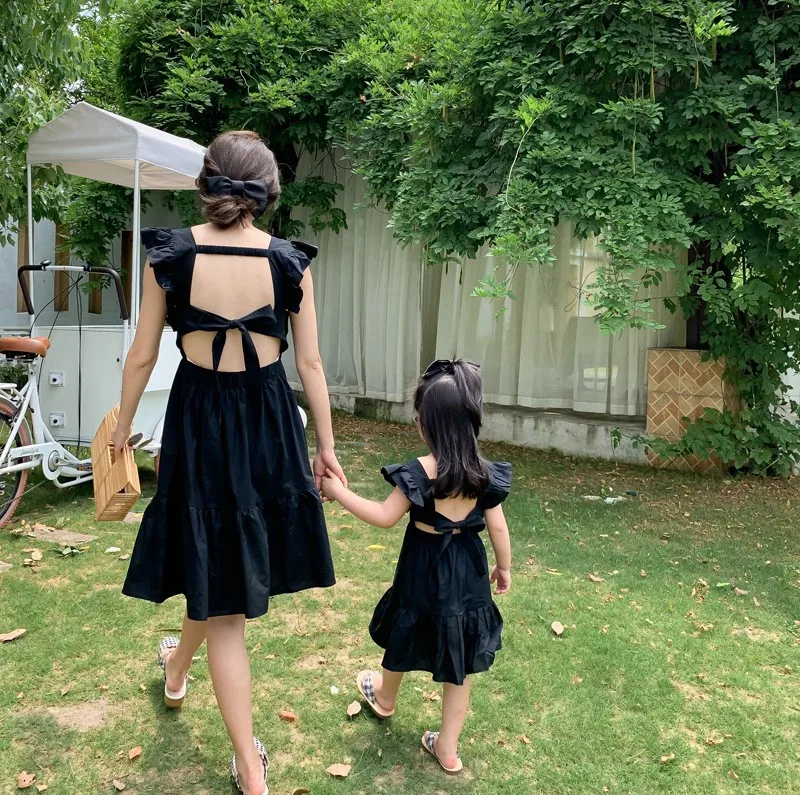 Платье для родителей и детей соблазнительное платье с вышивкой оборками на