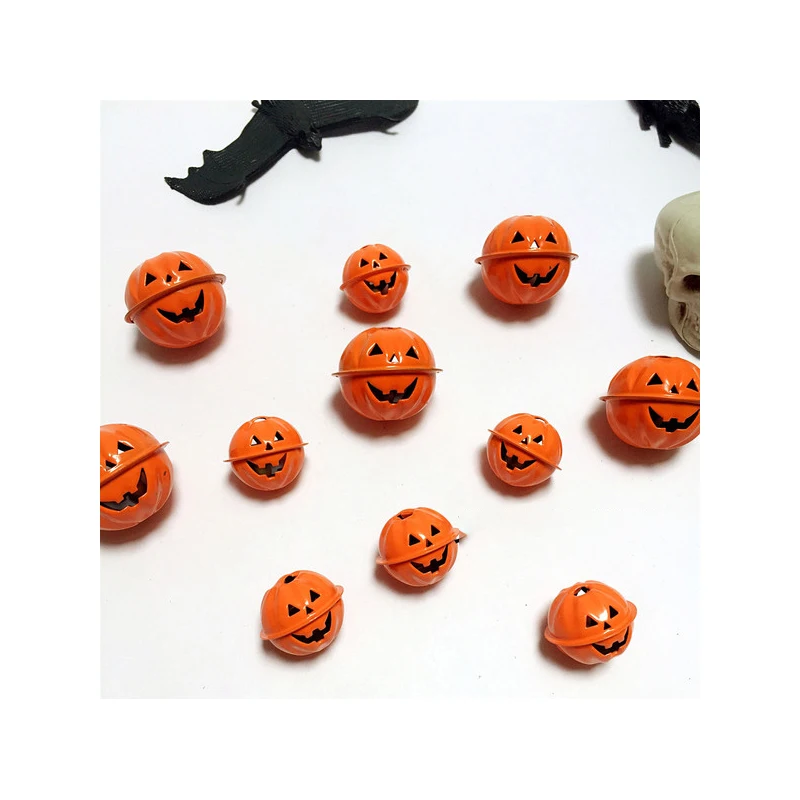 Украшение на Хэллоуин металлический колокольчик с головой тыквы из 6 штук в