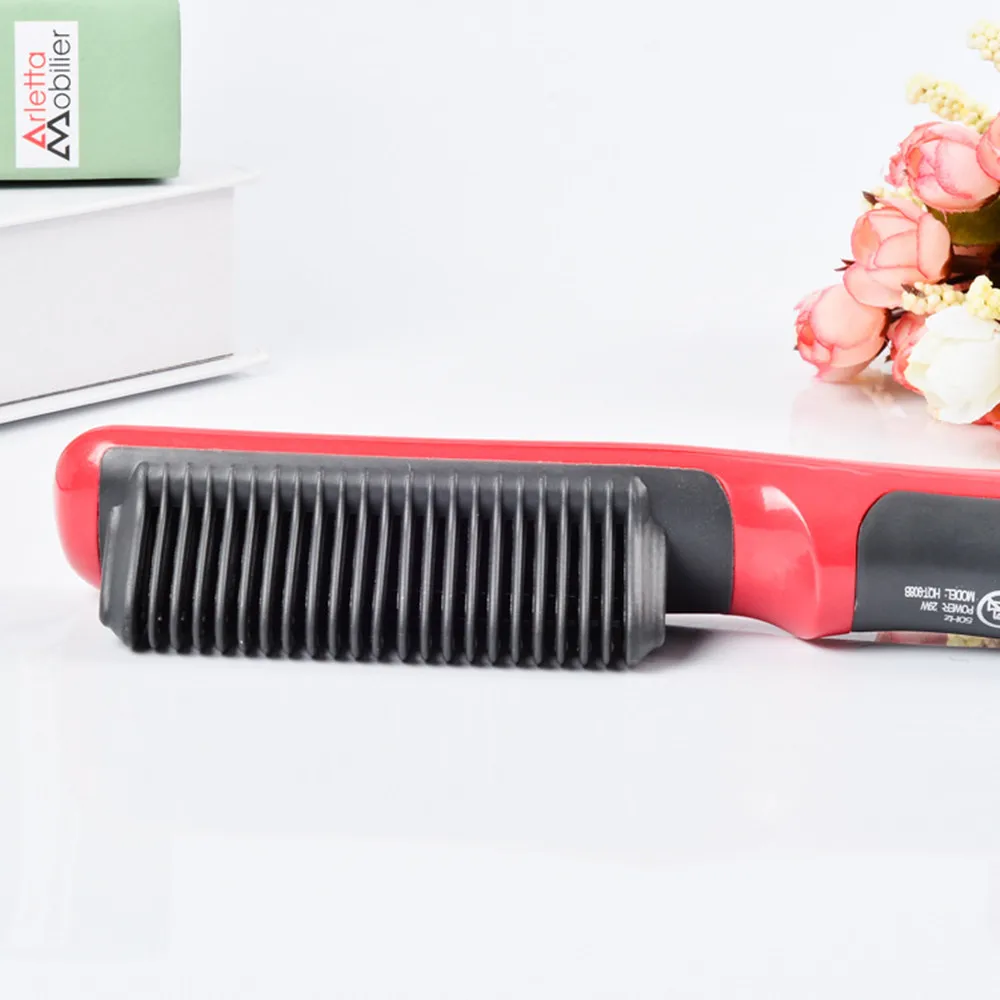 Многофункциональный выпрямитель для волос бороды керамическая расческа завивки