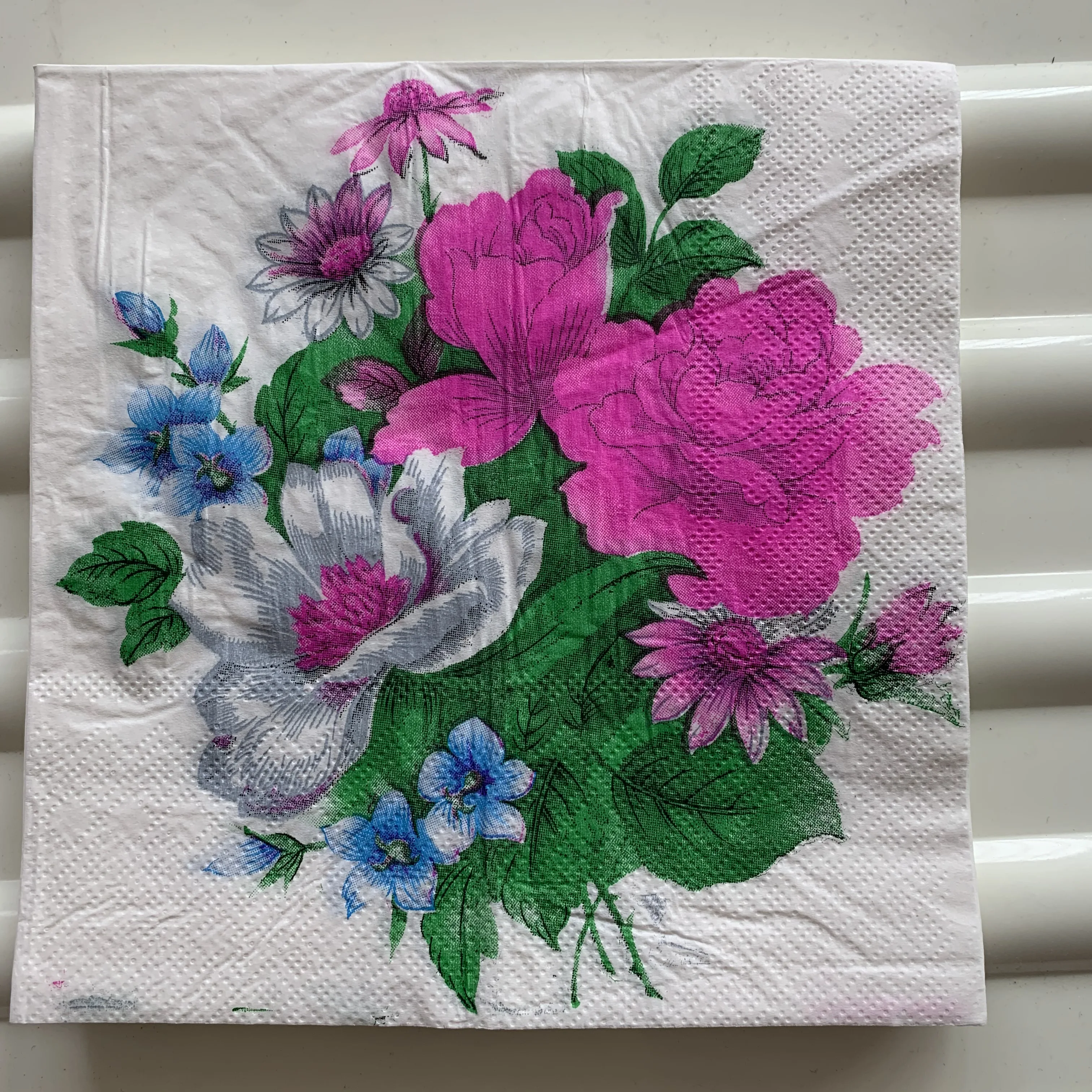 Красивые бумажные салфетки с цветочным узором Пионовые рукоделие украшение для