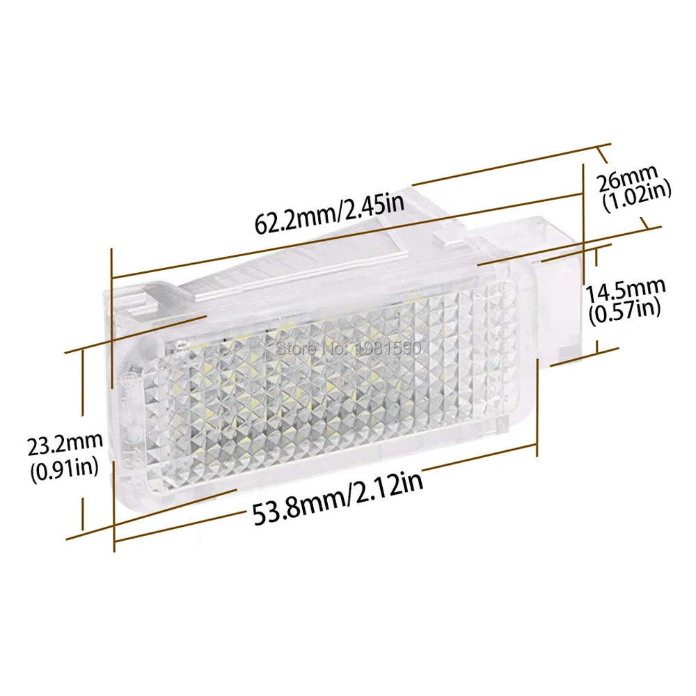 Hopstyling 2 шт. 18SMD светодиодный светильник для двери автомобиля, авто подножки/лампа для багажника, светильник для Audi A4 A6 Q7 Q5 VW Skoda, белый, красный, синий